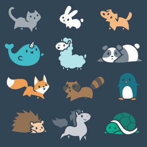 TeeTurtle Men's I <3 Cute Animals Tee Sz. XXL